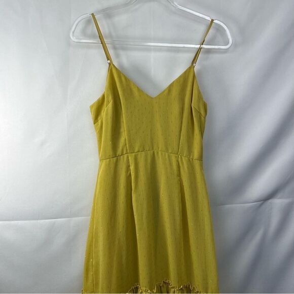Raga Chartreuse sundress tiered bottom size 2 - Picture 3 of 13